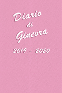 Agenda Scuola 2019 - 2020 - Ginevra: Mensile - Settimanale - Giornaliera - Settembre 2019 - Agosto 2020 - Obiettivi - Rubrica - Orario Lezioni - Appunti - Priorit - Elegante e Moderno color Rosa