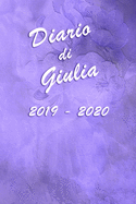 Agenda Scuola 2019 - 2020 - Giulia: Mensile - Settimanale - Giornaliera - Settembre 2019 - Agosto 2020 - Obiettivi - Rubrica - Orario Lezioni - Appunti - Priorit - Elegante effetto Acquerello con Rose Viola