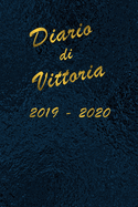 Agenda Scuola 2019 - 2020 - Vittoria: Mensile - Settimanale - Giornaliera - Settembre 2019 - Agosto 2020 - Obiettivi - Rubrica - Orario Lezioni - Appunti - Priorit - Elegante cover con effetto Oceano