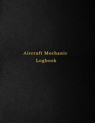 Aircraft Mechanic Logbook: AMT technician log book for airplane and helicopter repairs and Maintenance - Black leather print design - Logbooks, Abatron