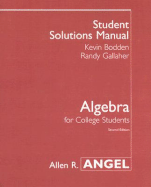 Algebra for College Students: Student Solutions Manual