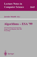 Algorithms - ESA'99: 7th Annual European Symposium, Prague, Czech Republic, July 16-18, 1999 Proceedings