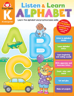 Alphabet, Kindergarten Workbook: Listen and Learn Audio Workbook, Phonemic Awareness and Phonics