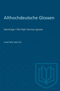 Althochdeutsche Glossen: Nachtrage / Old High German glosses