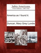 America as I Found It