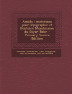 Amida: Materiaux Pour Lepigraphie Et Lhistoire Musulmanes Du Diyar-Bekr