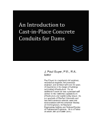 An Introduction to Cast-In-Place Concrete Conduits for Dams