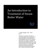 An Introduction to Treatment of Steam Boiler Water