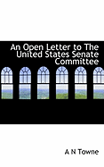 An Open Letter to the United States Senate Committee