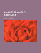 Analecta Anglo-Saxonica