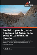 Analisi di piombo, rame e cadmio ad Anka, nello Stato di Zamfara, in Nigeria