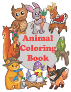 Animal Coloring Book: Cute Animals: Relaxing Colouring Book for kids, Cute Horses, Birds, Elephants, Dogs, Cats, Turtles, Bears...