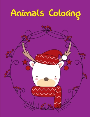 Animals Coloring: Coloring Book, Relax Design for Artists with fun and easy design for Children kids Preschool - Mimo, J K