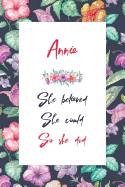 Annie Journal: Lined Journal / Notebook - Personalized Name Annie Gift - Annie's Personal Writing Journal - 120 Pages For Writing And Note Taking For Women