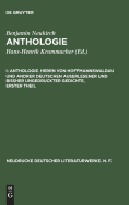 Anthologie, I, Anthologie. Herrn Von Hoffmannswaldau Und Andrer Deutschen Auserlesener Und Bi?her Ungedruckter Gedichte, Erster Theil