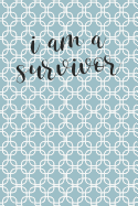 Anxiety Journal: Help Relieve Stress and Anxiety with This Prompted Anxiety Workbook with a Blue Lattice Pattern Cover and I Am a Survivor Motivational Quote.