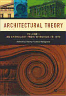 Architectural Theory: Volume I - An Anthology from Vitruvius to 1870 - Mallgrave, Harry Francis, Dr. (Editor)