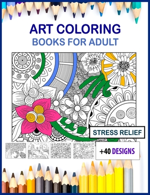 Art coloring books for adults large print: art coloring books for ...