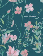 Artist Sketch Book: Blank Paper Pad Drawing, Doodling, Sketching Design to Creative Artist or Improving Drawing Skills for Children, Kid, Adult or Business: Green Flower Tree Theme Cover