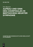 Aufbau Und Sinn Des Chorfinales in Beethovens Neunter Symphonie