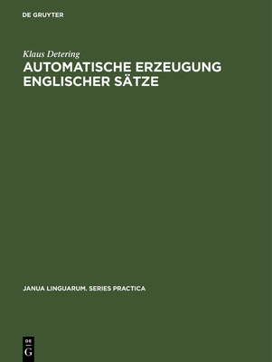 Automatische Erzeugung Englischer Satze - Detering, Klaus