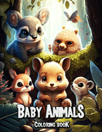 Baby Animals Coloring Book: Cute Scenes for Teenagers and Adults to Color