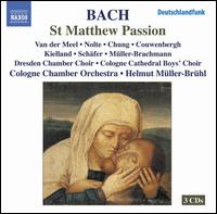 Bach: St Matthew Passion - Claudia Couwenbergh (soprano); Dominique Engler (soprano); Hanno Muller-Brachmann (bass); Julian Schulzki (bass);...