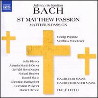 Bach: St Matthew Passion - Christian Rathgeber (tenor); Christian Wagner (bass); Daniel Ochoa (bass); Daniel Sans (tenor); Florian Kppers (bass);...