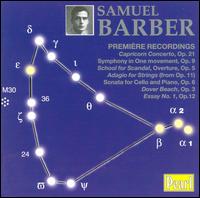 Barber Premiere Recordings - Erich Itor Kahn (piano); Harry Freistadt (trumpet); Julius Baker (flute); Mitch Miller (oboe); Samuel Barber (baritone)