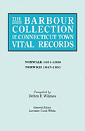 Barbour Collection of Connecticut Town Vital Records. Volume 32: Norwalk 1651-1850, Norwich 1847-1851