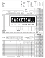 Basketball Score Record: Basketball Game Record Book, Basketball Score Keeper, Fouls, Scoring, Free Throws, Running Score for Both the Home and Visiting Teams, Size 8.5 X 11 Inch, 100 Pages