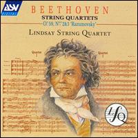 Beethoven: String Quartets Nos. 2 & 3 "Rasumovsky" - Bernard Gregor-Smith (cello); Peter Cropper (violin); Roger Bigley (viola); Ronald Birks (violin); The Lindsays