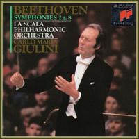 Beethoven: Symphonies Nos. 2 & 8 - La Scala Philharmonic Orchestra; Carlo Maria Giulini (conductor)