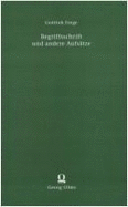 Begriffsschrift Und Andere Aufsaetze - Frege, Gottlob, and Angelelli, I (Editor)