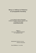 Beitrag Zur Aufklarung Des Mechanismus Der Photographischen Entwicklung