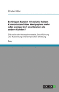 Bentigen Kunden mit relativ hohem Kenntnisstand ber Wertpapiere mehr oder weniger Zeit des Beraters als andere Kunden?: Diskussion der Herangehensweise, Durchfhrung und Auswertung einer empirischen Erhebung