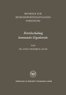 Betriebserhaltung Kommunaler Eigenbetriebe: Unter Besonderer Bercksichtigung Der Gas- Und Elektrizittsversorgung