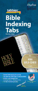 Bible Tab: Mini Clear Tab W/Gold Center Strip & Black Lettering