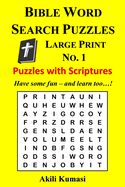 Bible Word Search Puzzles, Large Print No. 1: 50 Puzzles with Scriptures