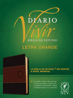 Biblia de Estudio del Diario Vivir Ntv, Letra Grande (Sentipiel, Caf?/Caf? Claro, Letra Roja) - Tyndale Bible (Creator)