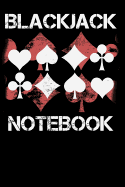 Blackjack Notebook: Blank Lined Journal with Basic Strategy Card