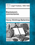 Blackstone's Commentaries.