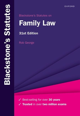 Blackstone's Statutes on Family Law - George, Rob