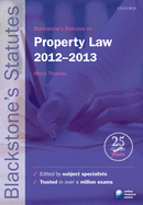 Blackstone's Statutes on Property Law 2012-2013