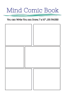 Blank Graphic Novel Book: Staggered, 7"x10," 135 Pages: Blank Comic Book Panelbook Basic