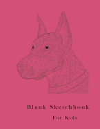 Blank Sketchbook for Kids: 110 Pages, White Paper, Sketch, Draw and Paint (Pink)