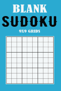 Blank Sudoku 9x9 Grids: Blue Cover