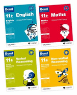Bond 11+: Assessment Papers 8-9 years Bundle: English, Maths, Non-verbal Reasoning, Verbal Reasoning (for GL Assessment & other 11 plus exams)