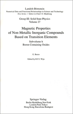 Boron Containing Oxides - Burzo, E.