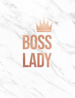 Boss Lady: Marble and Rose Gold Notebook College Ruled Journal for Women 8.5 X 11 - A4 Size - 150 Pages - Paperlush Press